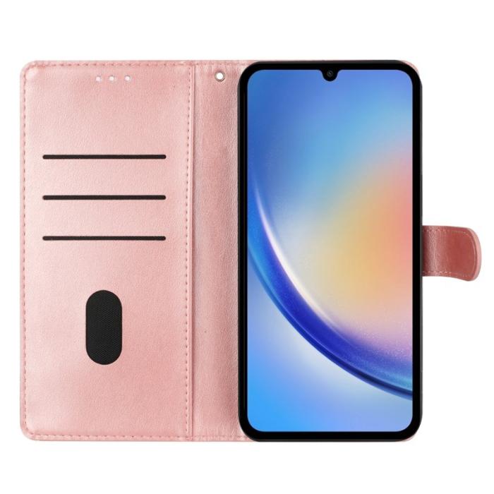 OEM - Samsung Galaxy S26 Plus Fodral Läder Flip Skydd - Roséguld