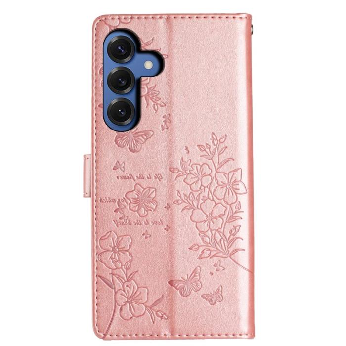 OEM - Samsung Galaxy S26 Plus Fodral Läder Flip Skydd - Roséguld