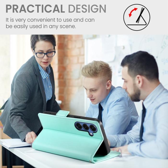 OEM - Samsung Galaxy S26 Plus Fodral PU Läder Plånboksfodral - Mintgrön