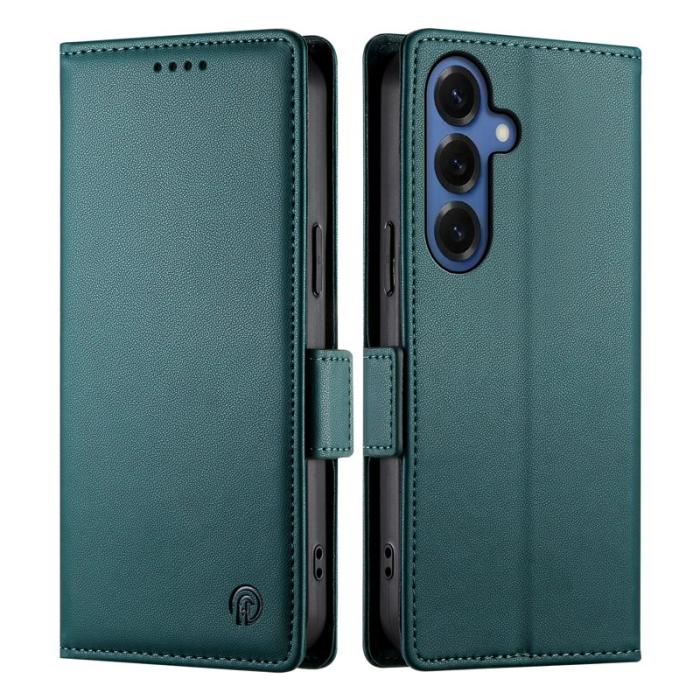 OEM - Samsung Galaxy S26 Plus Fodral PU Läder Plånboksfodral - Svartgrön