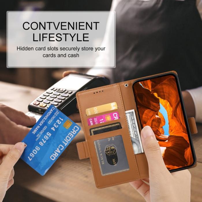 OEM - Samsung Galaxy S26 Plus Fodral PU Läder Ställbart - Brun