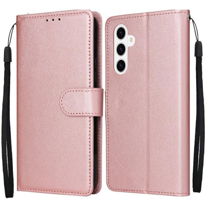 OEM - Samsung Galaxy S26 Plus Fodral Ställ PU Läder - Roséguld