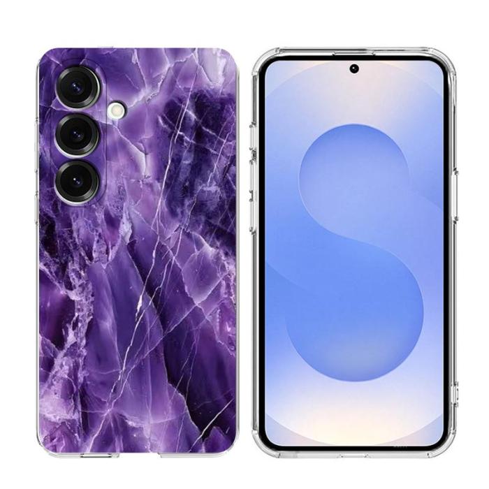OEM - Samsung Galaxy S26 Plus Skal Marmortryck Mjuk TPU - Lila