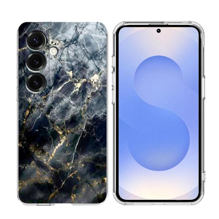 OEM - Samsung Galaxy S26 Plus Skal Marmortryck Mjuk TPU - Svart