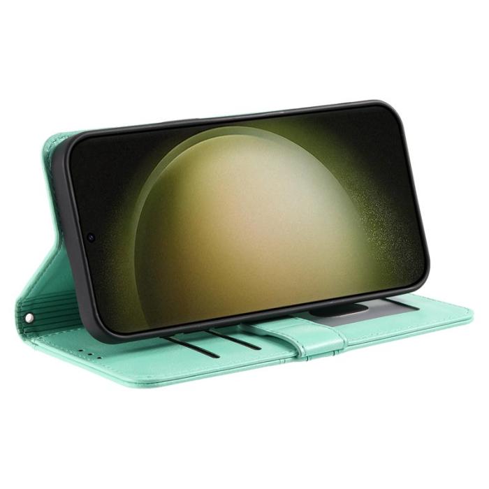 OEM - Samsung Galaxy S26 Plus Skal PU Läder 6 Kortfack - Mintgrön