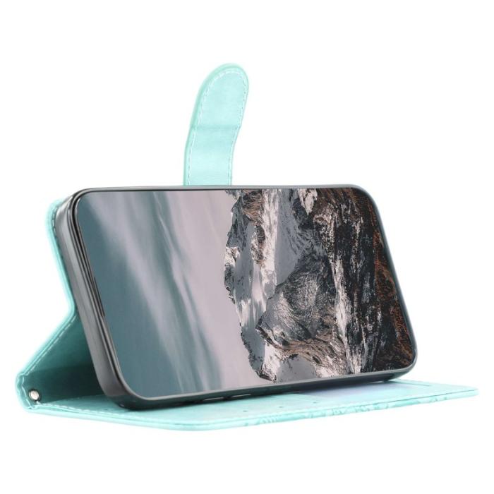 OEM - Samsung Galaxy S26 Plus Skal PU Läder Mandala Tryck - Grön