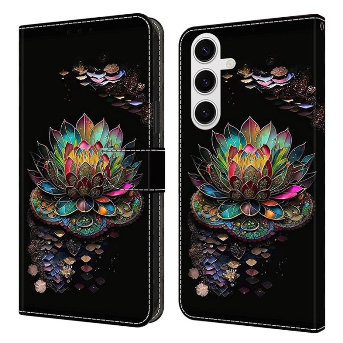 OEM - Samsung Galaxy S26 Plus Skal TPU + Konstläder Flip - Lotus