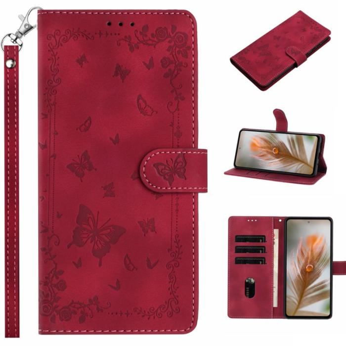 OEM - Samsung Galaxy S26 Pro Fodral Konstläder Garden Prägling - Mörkröd