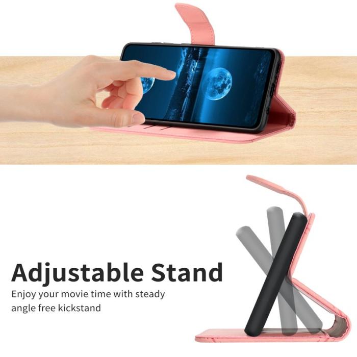 OEM - Samsung Galaxy S26 Pro Skal Konstläder Flipfodral - Rosa