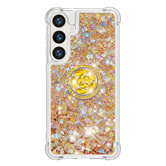 OEM - Samsung Galaxy S26 Pro Skal TPU Stöd Fodral - Guld / Hjärtor