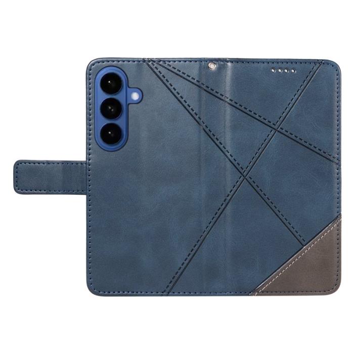 OEM - Samsung Galaxy S26 / S26 Pro Fodral Äkta Läder Geometrisk Design - Blå