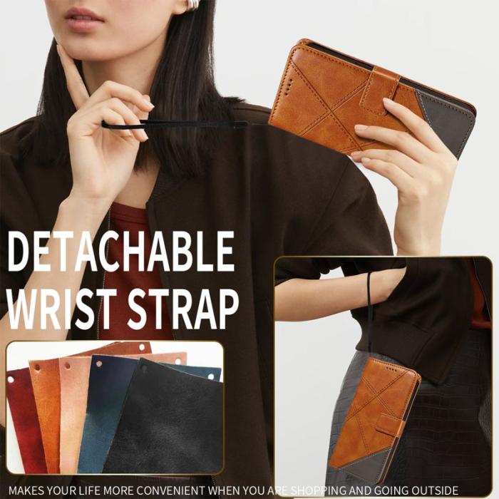 OEM - Samsung Galaxy S26 / S26 Pro Fodral Äkta Läder Geometrisk Design - Brun