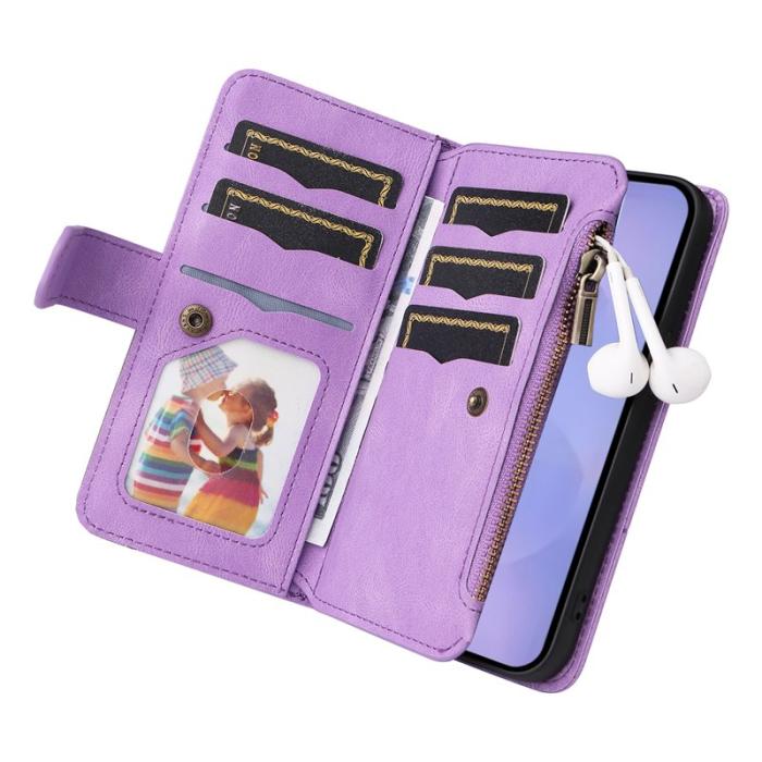 OEM - Samsung Galaxy S26 / S26 Pro Fodral Äkta Läder Med Rem - Lila