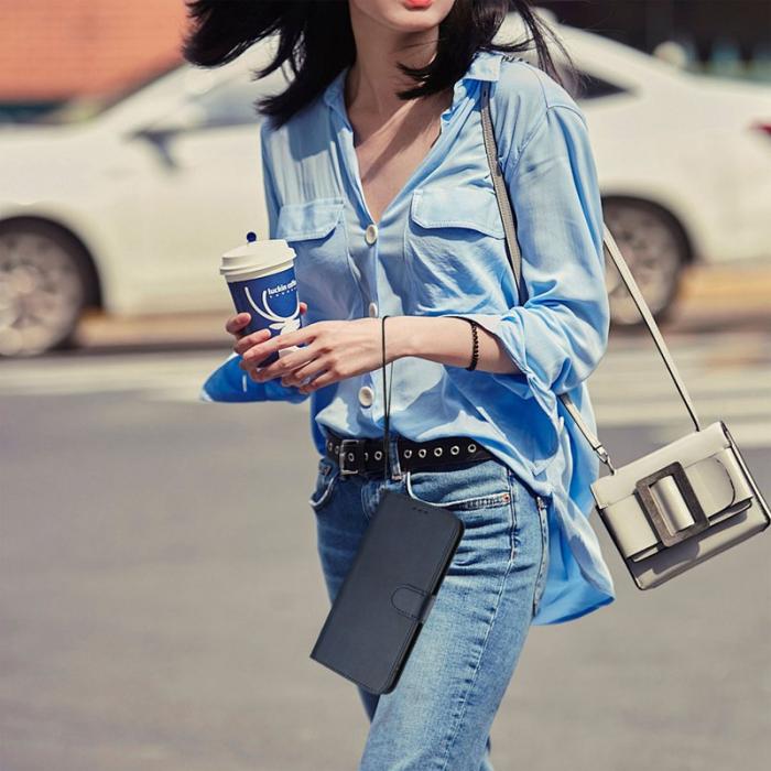 OEM - Samsung Galaxy S26 / S26 Pro Fodral Äkta Läder RFID Skydd - Blå