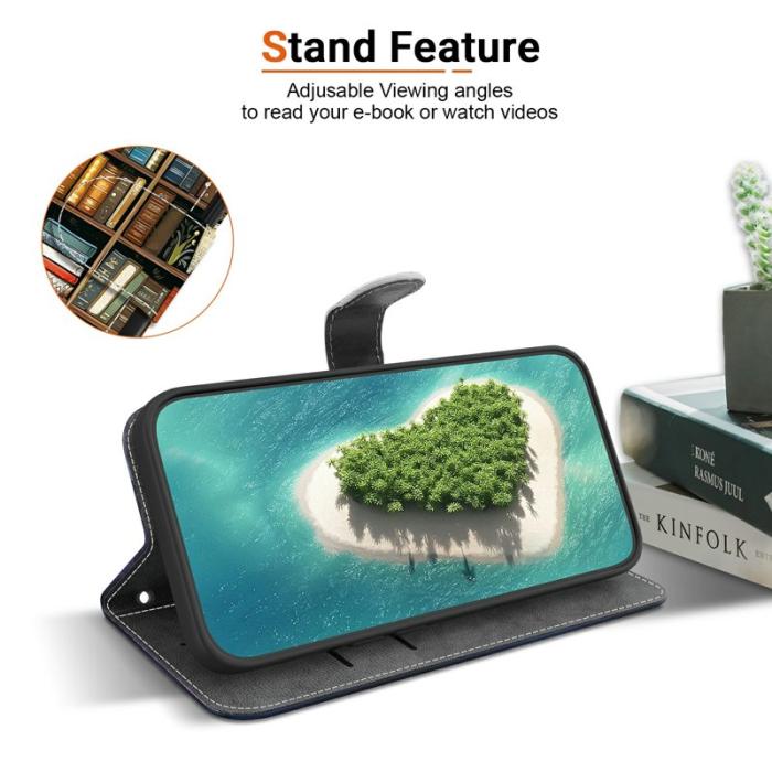 OEM - Samsung Galaxy S26 / S26 Pro Fodral Äkta Läder Ställ - Bokhylla