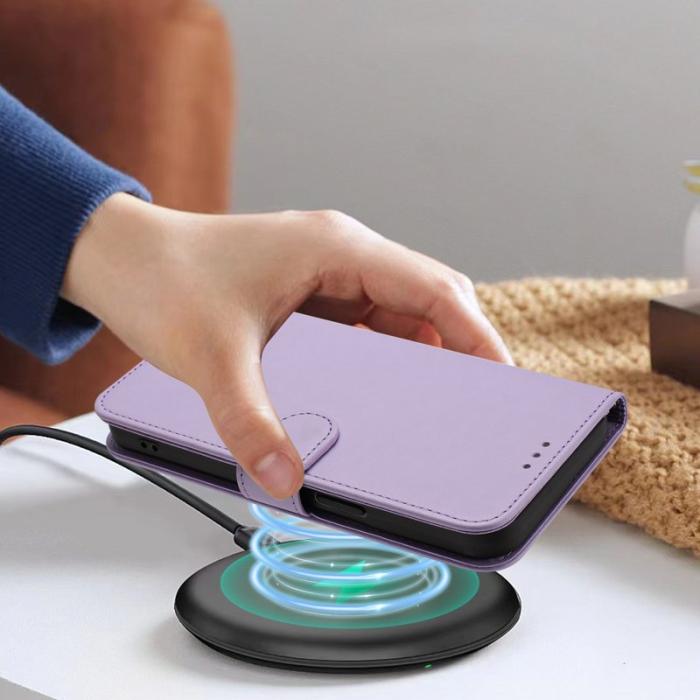 OEM - Samsung Galaxy S26 / S26 Pro Fodral Äkta Läder Ställ - Ljus Lila