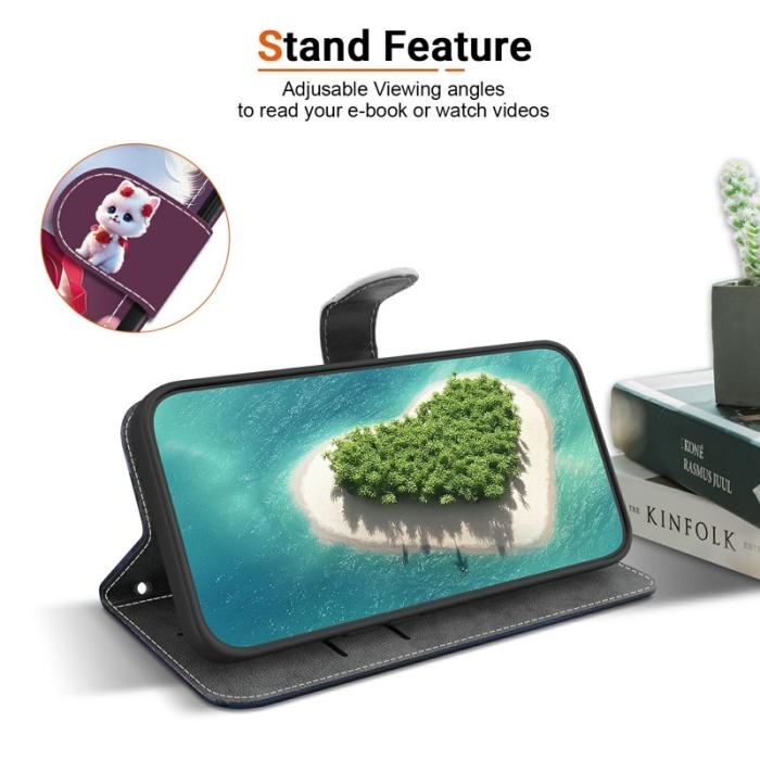 OEM - Samsung Galaxy S26/S26 Pro Fodral Äkta Läder Ställ - Rosakatt