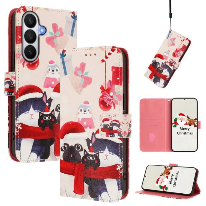 OEM - Samsung Galaxy S26 / S26 Pro Fodral Konstläder Julmönster - Juldjur