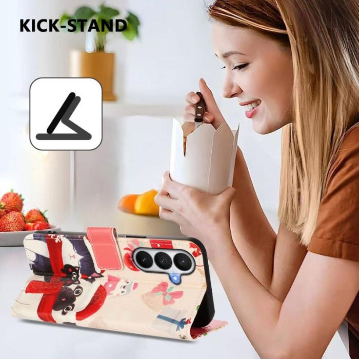 OEM - Samsung Galaxy S26 / S26 Pro Fodral Konstläder Julmönster - Juldjur