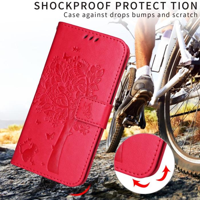 OEM - Samsung Galaxy S26/S26 Pro Fodral Konstläder Kattträd - Rosa