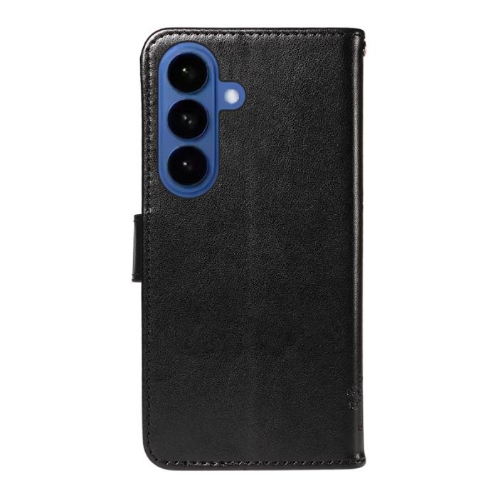 OEM - Samsung Galaxy S26 / S26 Pro Fodral Läder Ställ Cat Tree - Svart