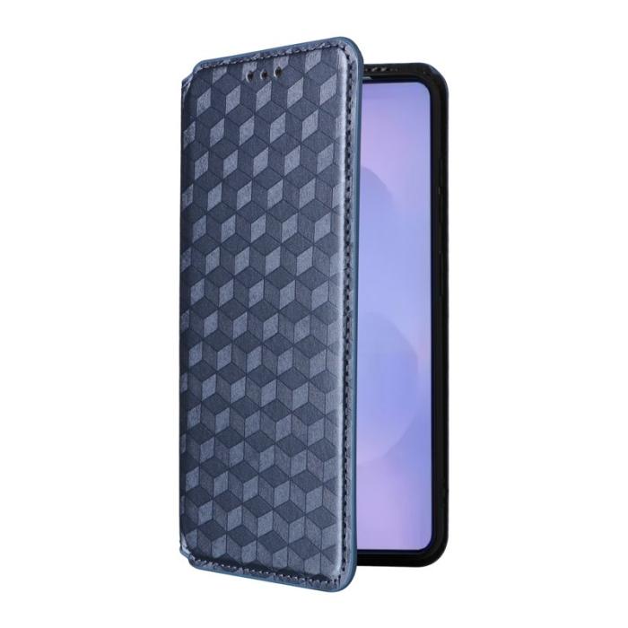 OEM - Samsung Galaxy S26 / S26 Pro Fodral Rombmönstrad Äkta Läder - Blå