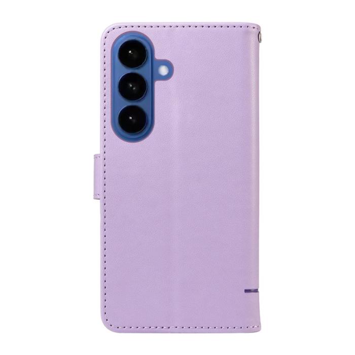 OEM - Samsung Galaxy S26/S26 Pro Skal Kattmönster Imprint Konstläder - Lila