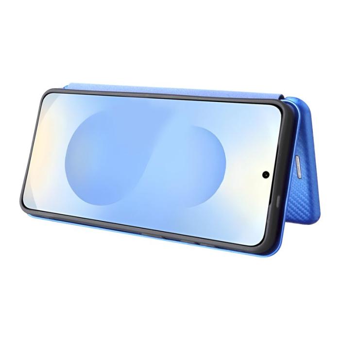 OEM - Samsung Galaxy S26/S26 Pro Skal Kolfiber PU Läder - Blå