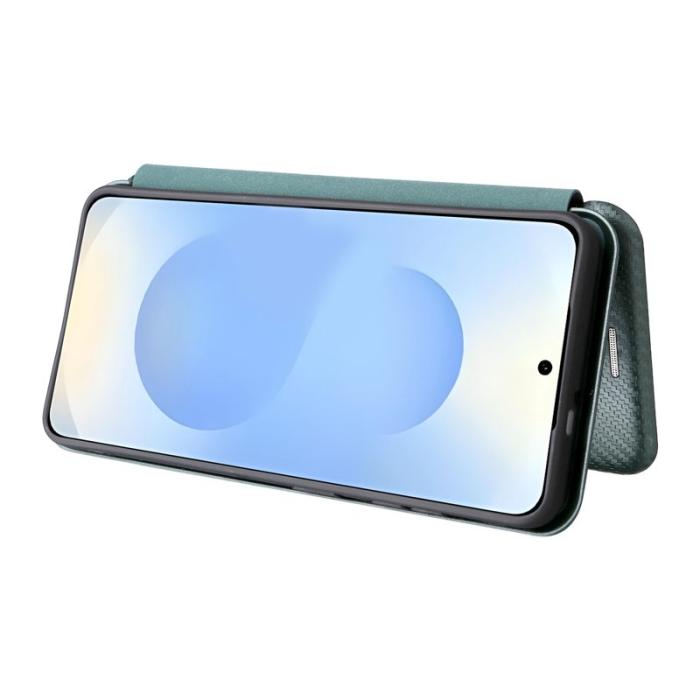 OEM - Samsung Galaxy S26/S26 Pro Skal Kolfiber PU Läder - Grön