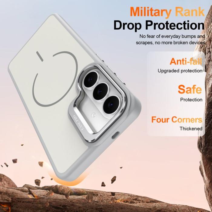 OEM - Samsung Galaxy S26/S26 Pro Skal Plast Med Fällbar Ställning - Grå