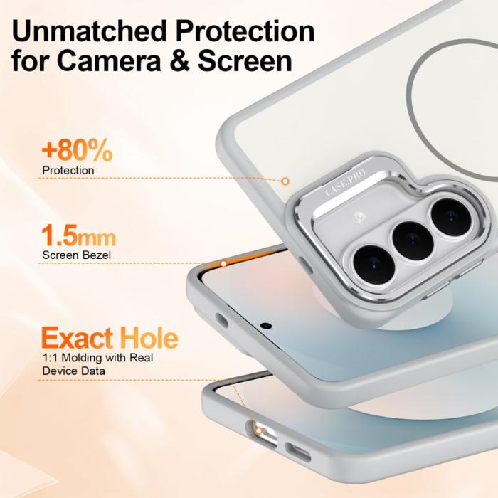 OEM - Samsung Galaxy S26/S26 Pro Skal Plast Med Fällbar Ställning - Grå