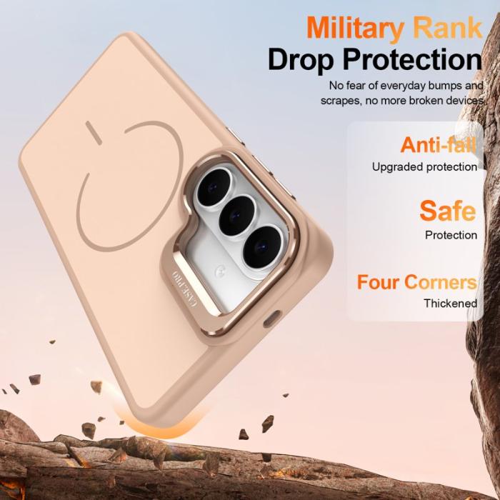 OEM - Samsung Galaxy S26/S26 Pro Skal Plast med Fällbar Ställning - Öken Guld