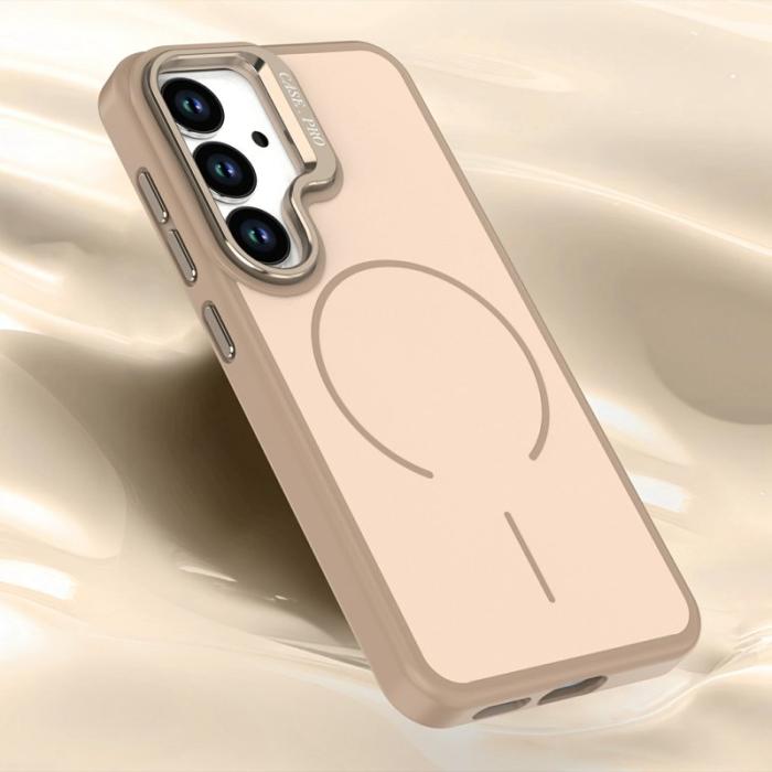 OEM - Samsung Galaxy S26/S26 Pro Skal Plast med Fällbar Ställning - Öken Guld