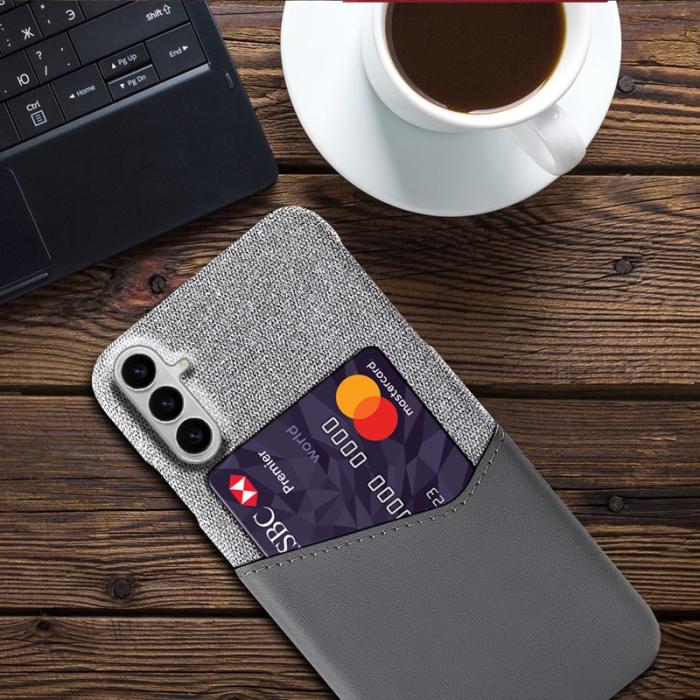 OEM - Samsung Galaxy S26 / S26 Pro Skal PU Läder Klädtextur Hård PC - Grå