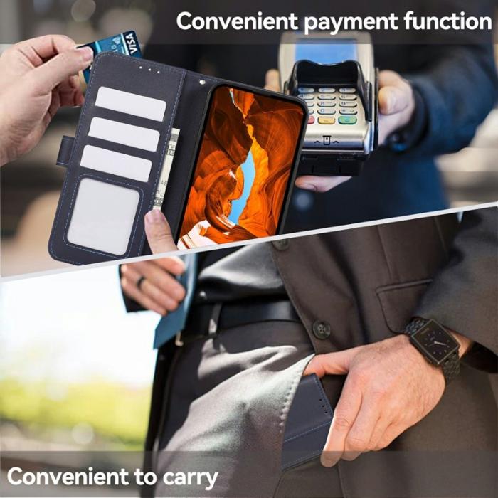 OEM - Samsung Galaxy S26/S26 Pro Skal RFID Skydd Konstläder - Blå