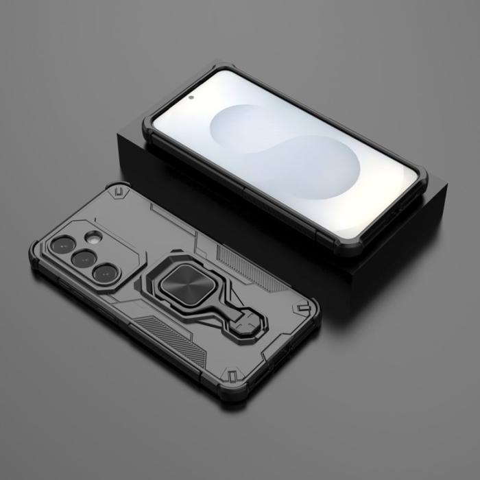 OEM - Samsung Galaxy S26/S26 Pro Skal Rotera Ring Kickstand Plast - Svart