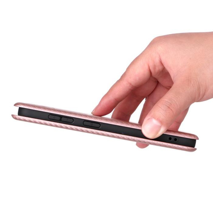 OEM - SAMSUNG Galaxy S26 Skal Kolfiber PU Läder - Roséguld