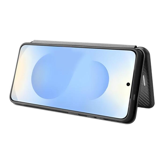 OEM - Samsung Galaxy S26 Skal Kolfiber Textur Stöttålig Konstläder - Svart