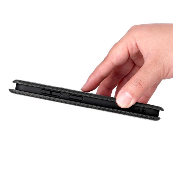 OEM - Samsung Galaxy S26 Skal Kolfiber Textur Stöttålig Konstläder - Svart