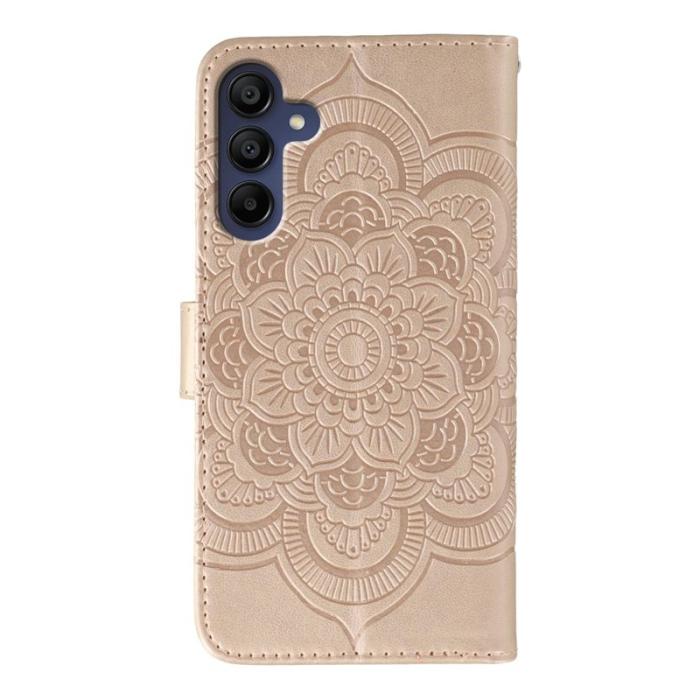 OEM - Samsung Galaxy S26 Plus Skal Konstläder Mandala Mönster - Roséguld
