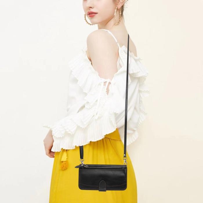 OEM - Samsung Galaxy S26 Skal Med Dragkedja Äkta Läder - Svart