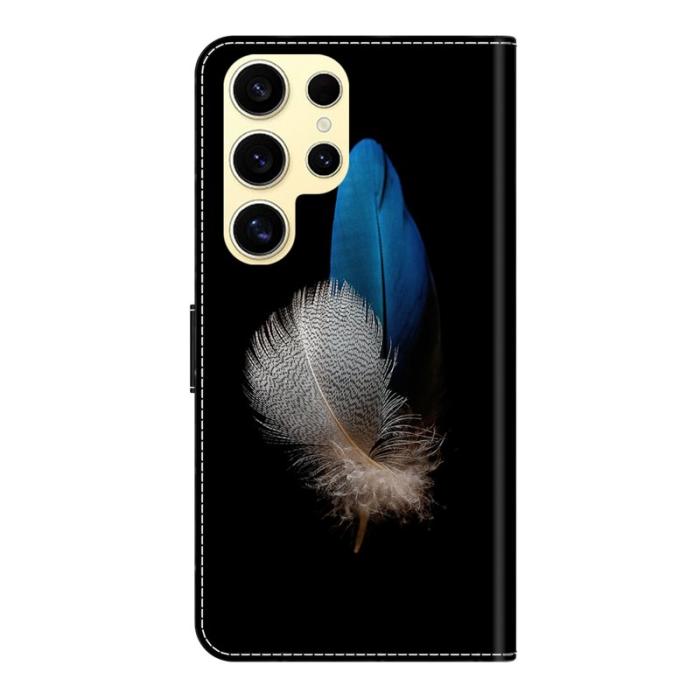 OEM - Samsung Galaxy S26 Ultra Fodral 3D Mönster PU Läder - Två Fjädrar