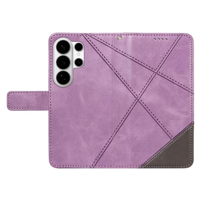 OEM - Samsung Galaxy S26 Ultra Fodral Äkta Läder Geometrisk Design - Lila