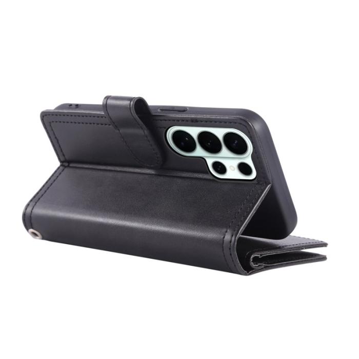 OEM - Samsung Galaxy S26 Ultra Fodral Äkta Läder Magnetiskt Skydd - Svart