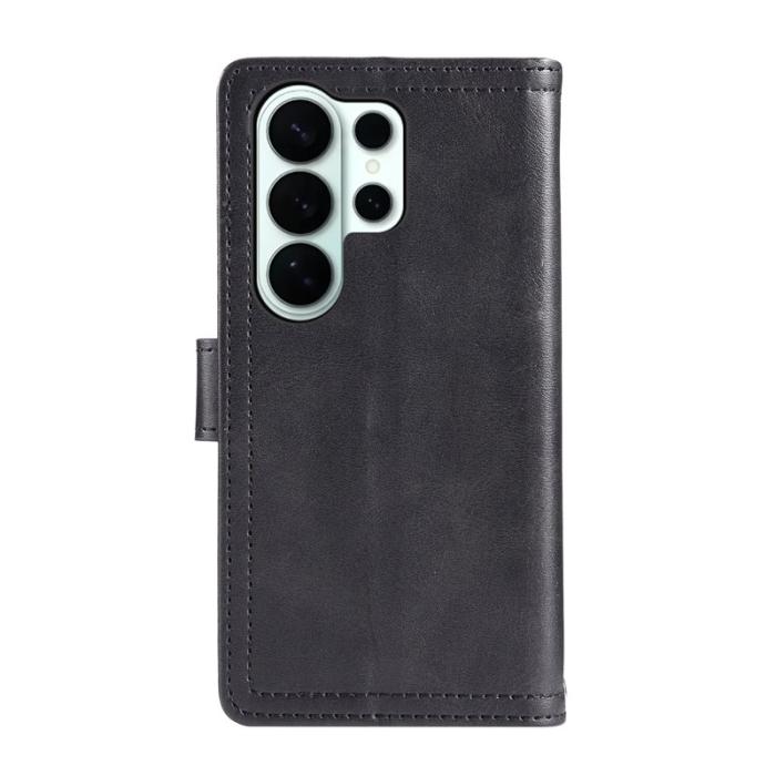 OEM - Samsung Galaxy S26 Ultra Fodral Äkta Läder Magnetiskt Skydd - Svart