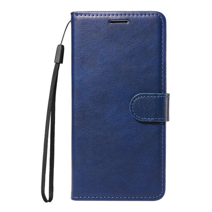OEM - Samsung Galaxy S26 Ultra Fodral Äkta Läder Med Rem - Blå