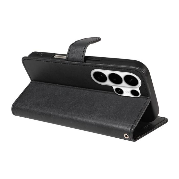 OEM - Samsung Galaxy S26 Ultra Fodral Äkta Läder Med Rem - Svart