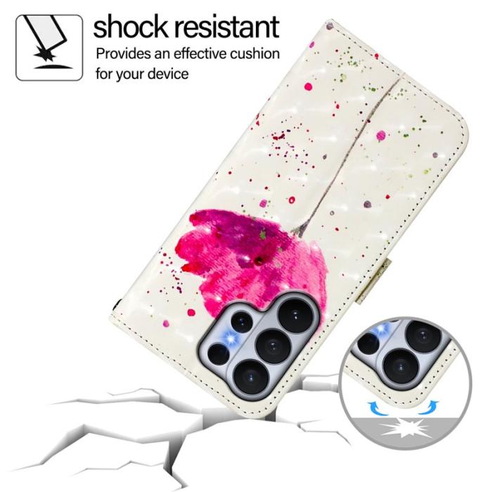 OEM - Samsung Galaxy S26 Ultra Fodral Äkta Läder Mönster - Blomma