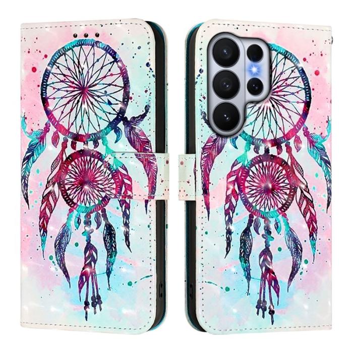 OEM - Samsung Galaxy S26 Ultra Fodral Äkta Läder Mönster - Färgglad Vindklang