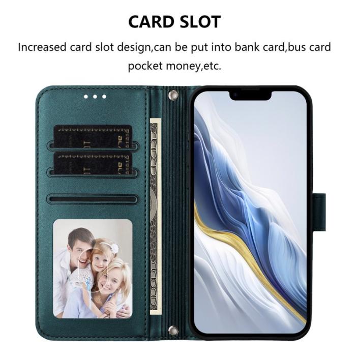 OEM - Samsung Galaxy S26 Ultra Fodral Äkta Läder Ställ - Grön